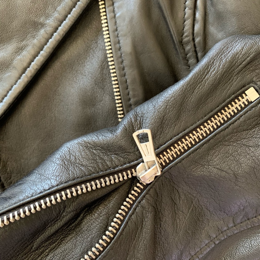 Leather biker jacket - Picture 7 of 10